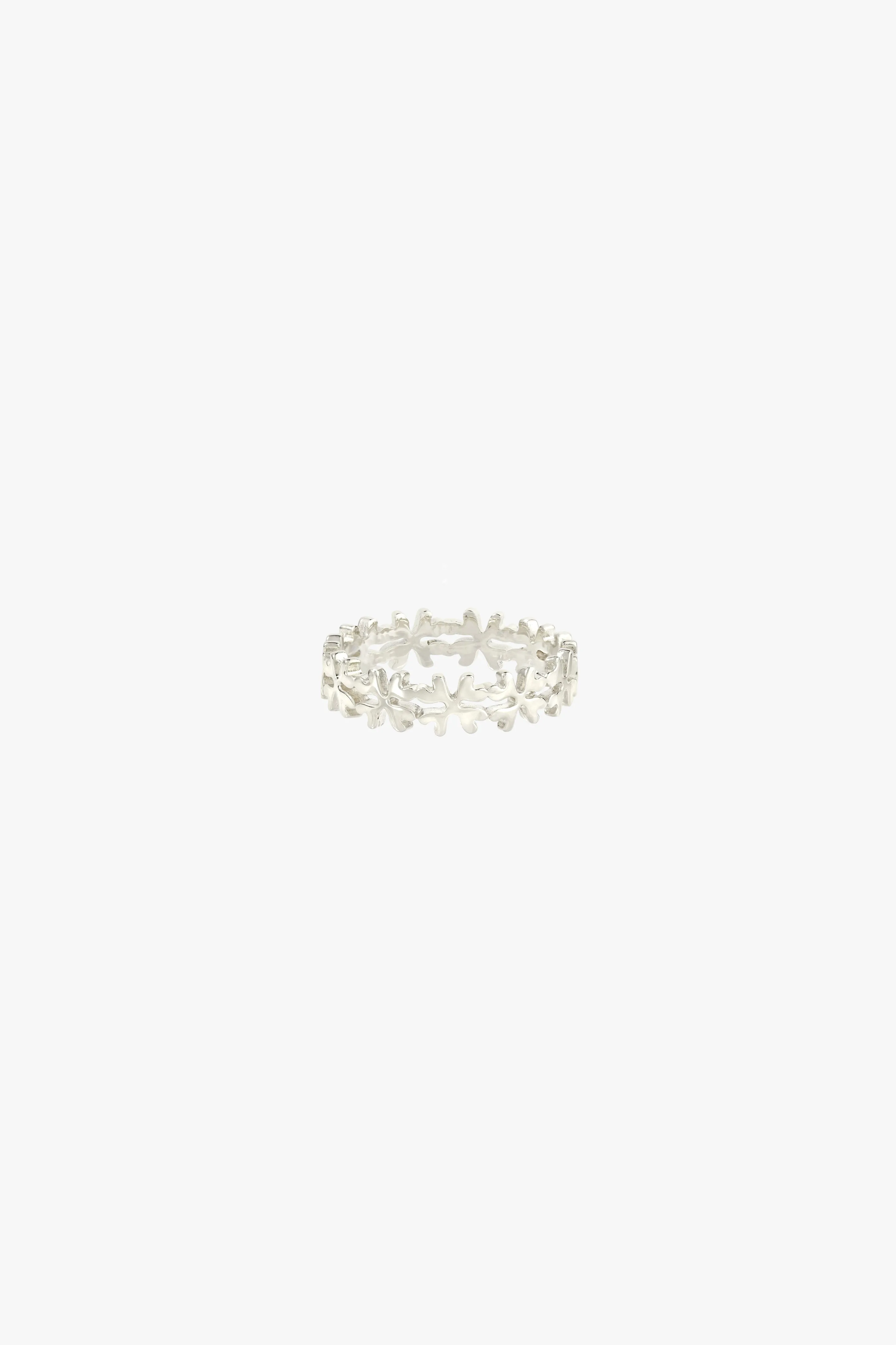 Clover club index ring silver