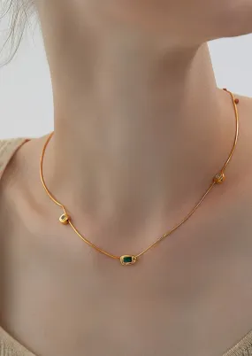 COLORED ZIRCON CHOKER NECKLACE