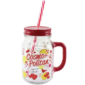 Cosmopolitan Jam Jar Drinking Glass