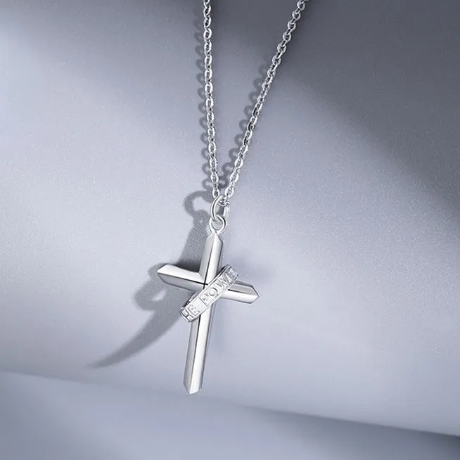 Cross Pendant Silver Necklace for Women