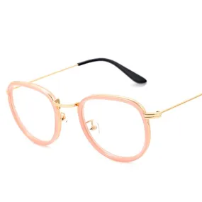 Cubojue Unisex Full Rim Small Round Square Tr 90 Titanium Hyperopic Reading Glasses