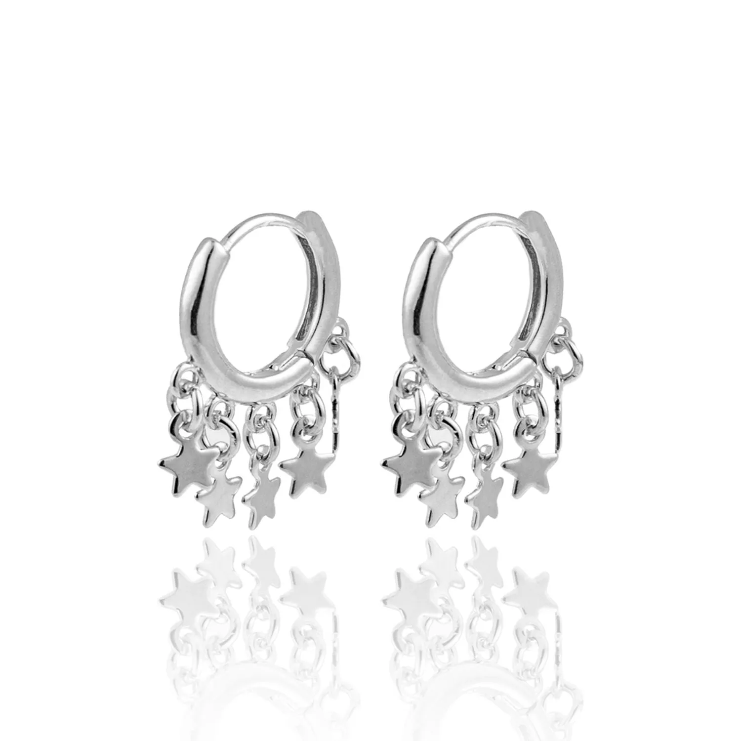 Dangle Star Huggies Earrings (L69)