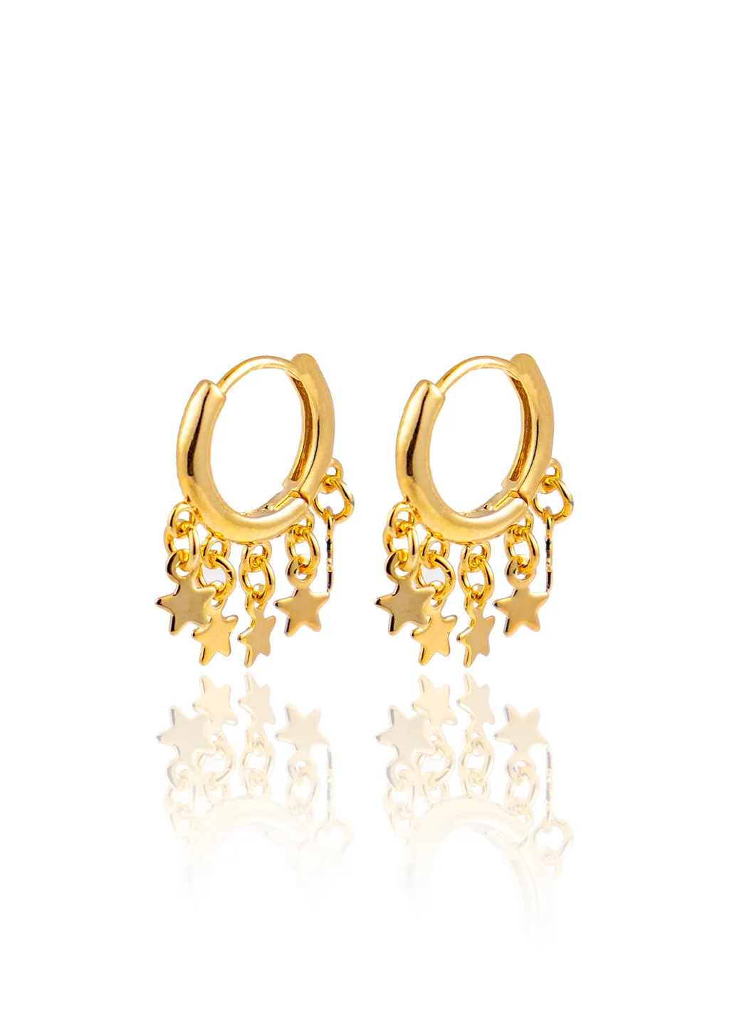 Dangle Star Huggies Earrings (L69)
