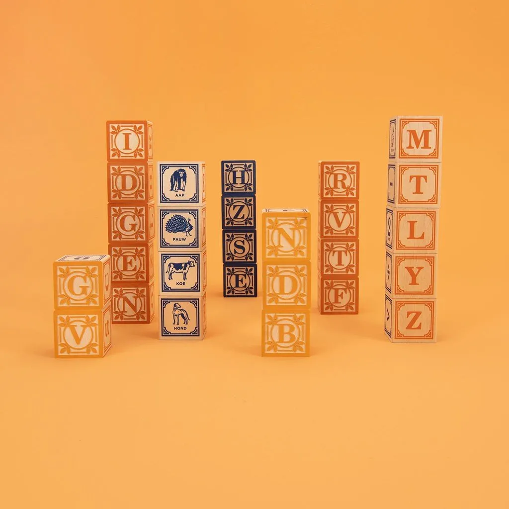 Dutch Language 28 Wooden Block Set
