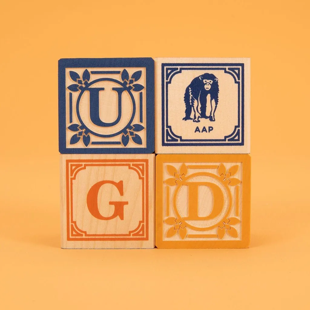 Dutch Language 28 Wooden Block Set