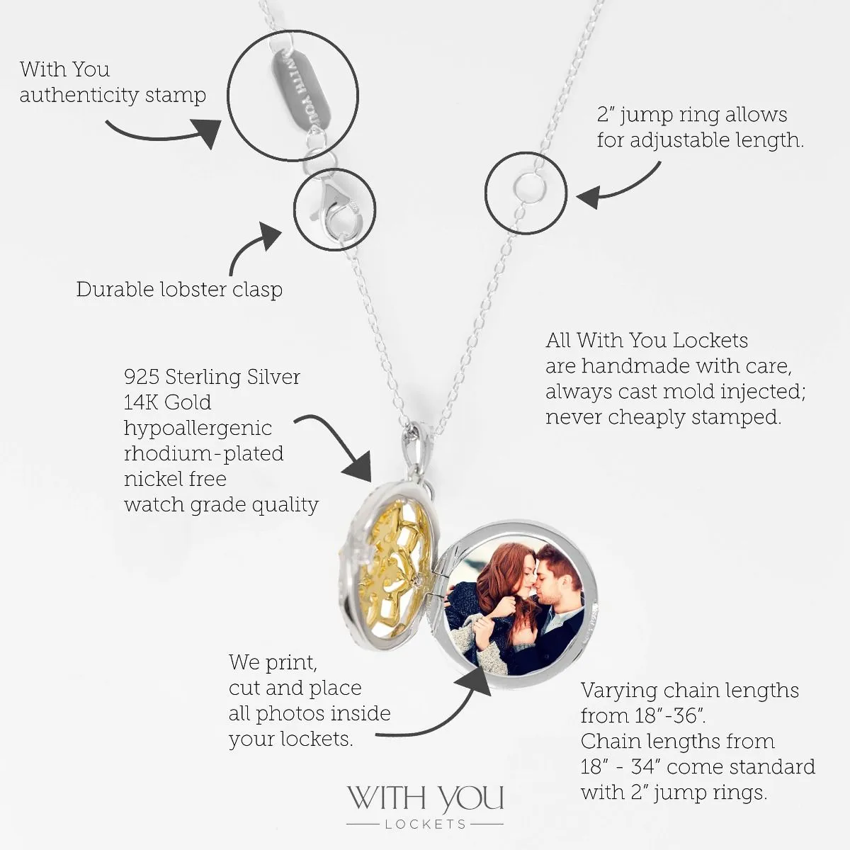 Elsie Locket Necklace 14K Gold
