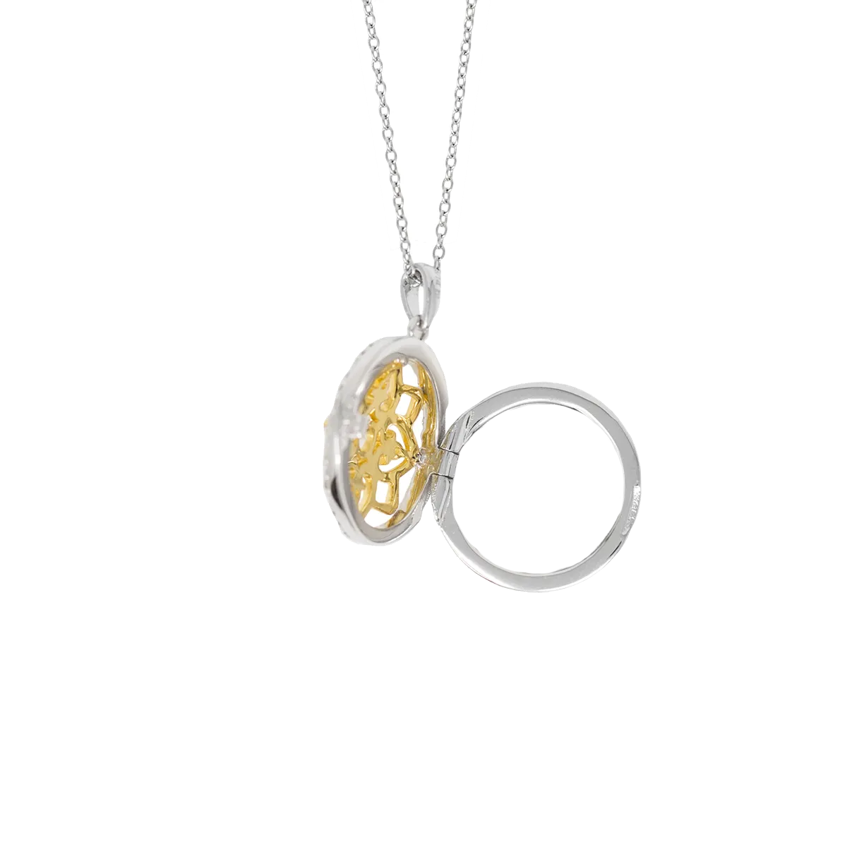 Elsie Locket Necklace 14K Gold