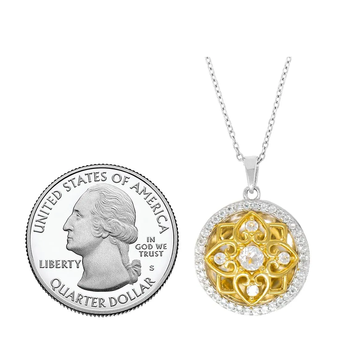 Elsie Locket Necklace 14K Gold
