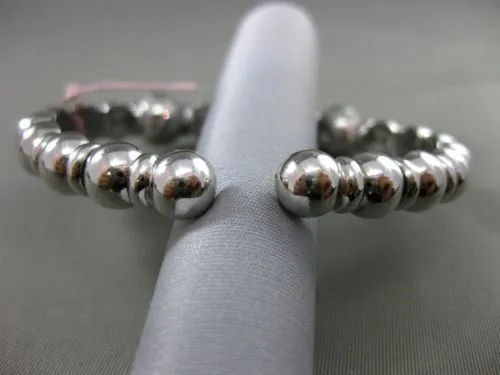 ESTATE 2.05CT DIAMOND 14KT WHITE GOLD CIRCULAR FLEXIBLE FILIGREE BANGLE BRACELET
