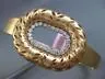 ESTATE LARGE .60CT DIAMOND 14KT ROSE GOLD 3D OVAL FILIGREE LEAF BANGLE BRACELET