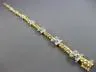 ESTATE WIDE 1.0CT DIAMOND 14KT TWO TONE GOLD FILIGREE BUTTERFLY TENNIS BRACELET