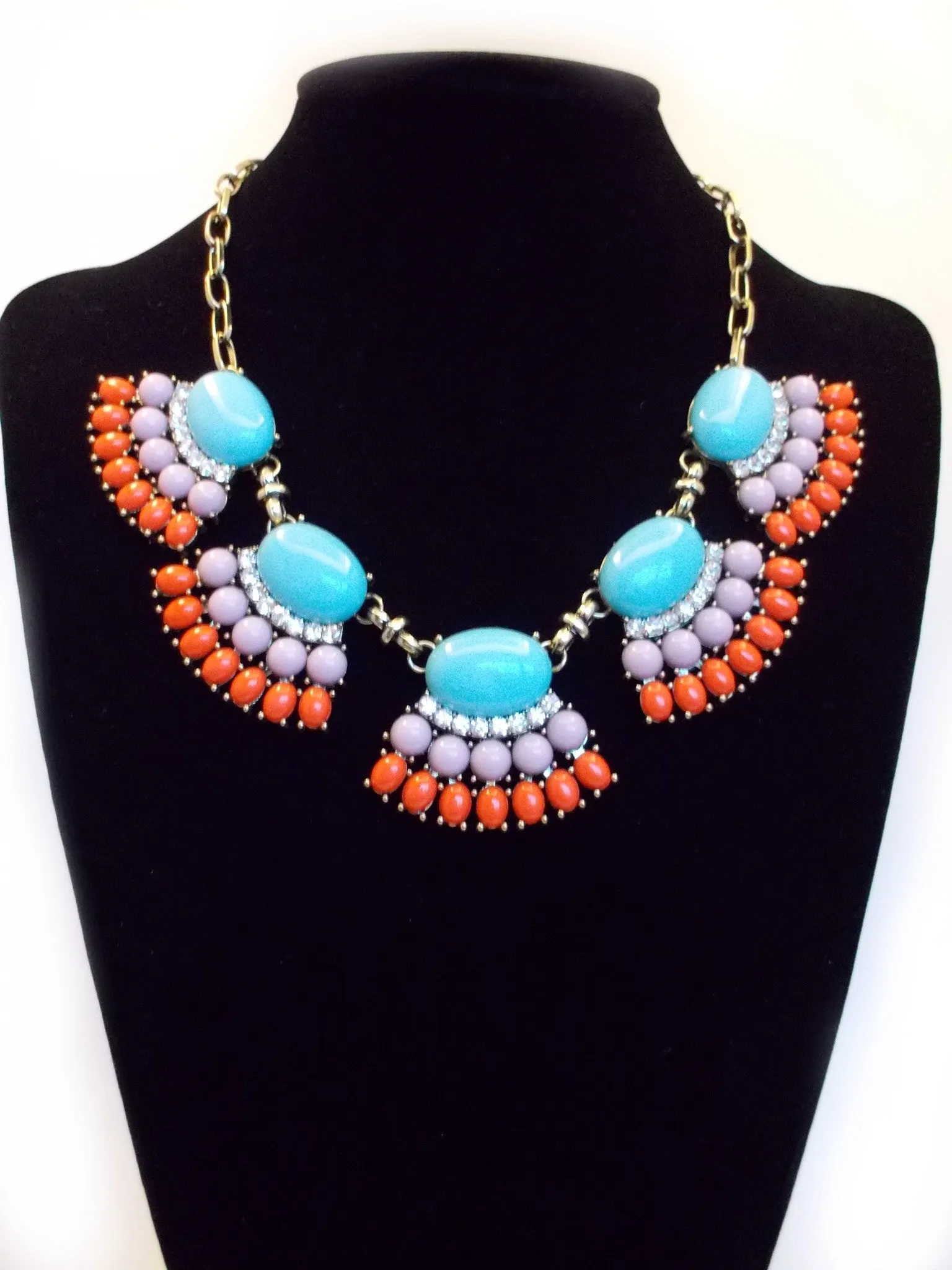Fan Fringe Statement Necklace