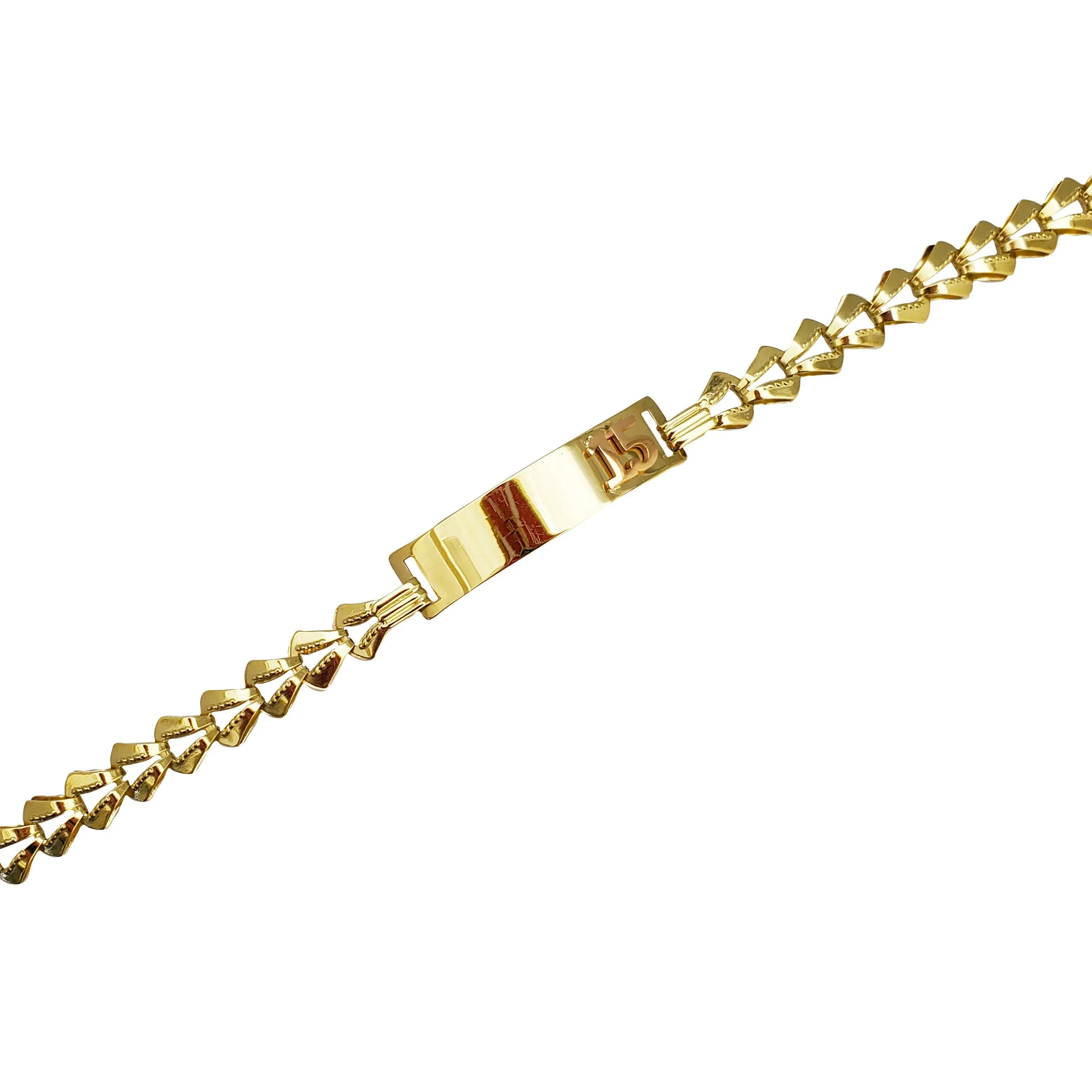 Fancy Link ID Bracelet (14K)