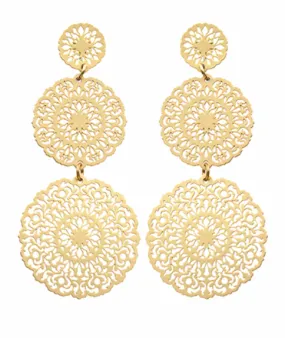 Filigree Tiered Drop Earrings *Gold or Silver*