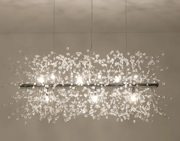 Francesca Contemporary Clear Crystal Chandelier