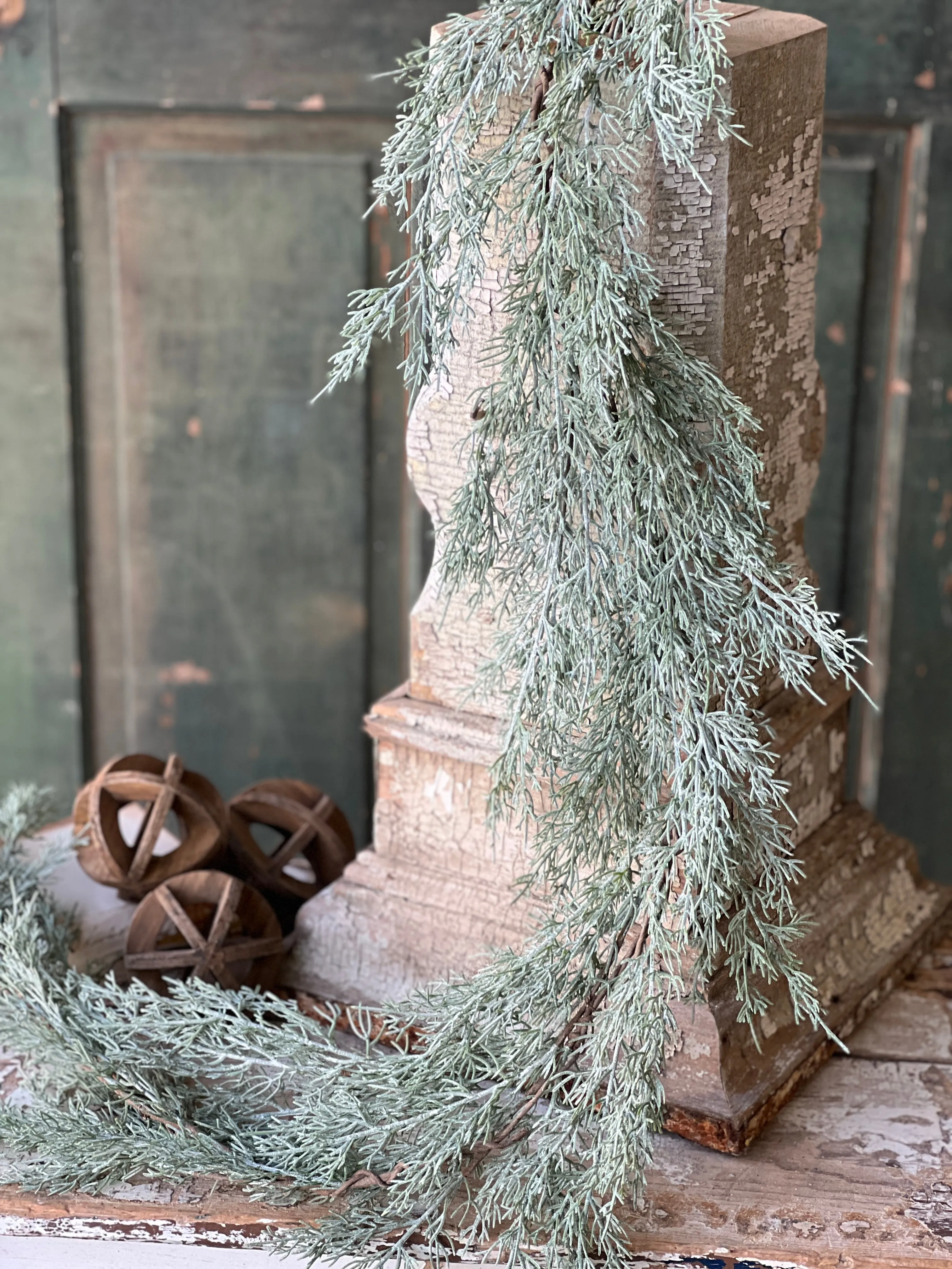 Frosted Filigree Juniper Garland | 6' | CASE PACK SPECIAL!  $5.95