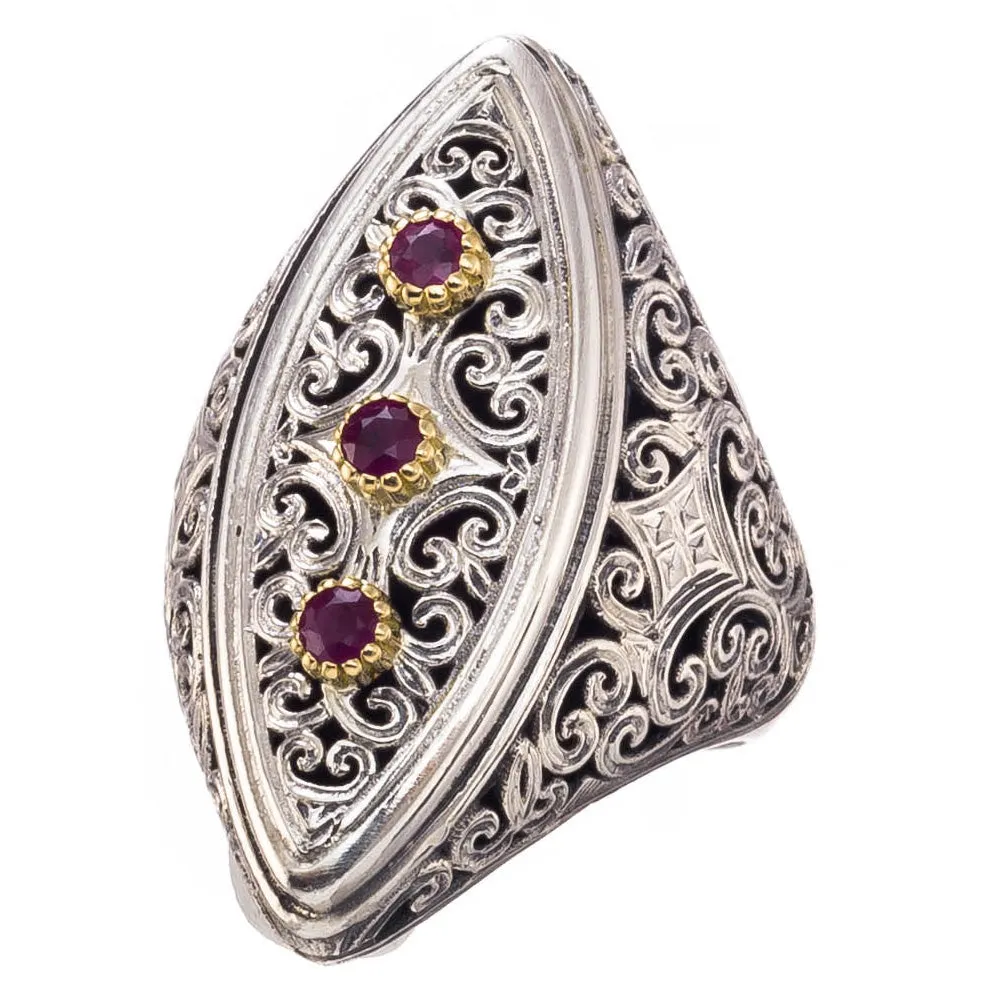 Garden Shadows Slice Stone Ring