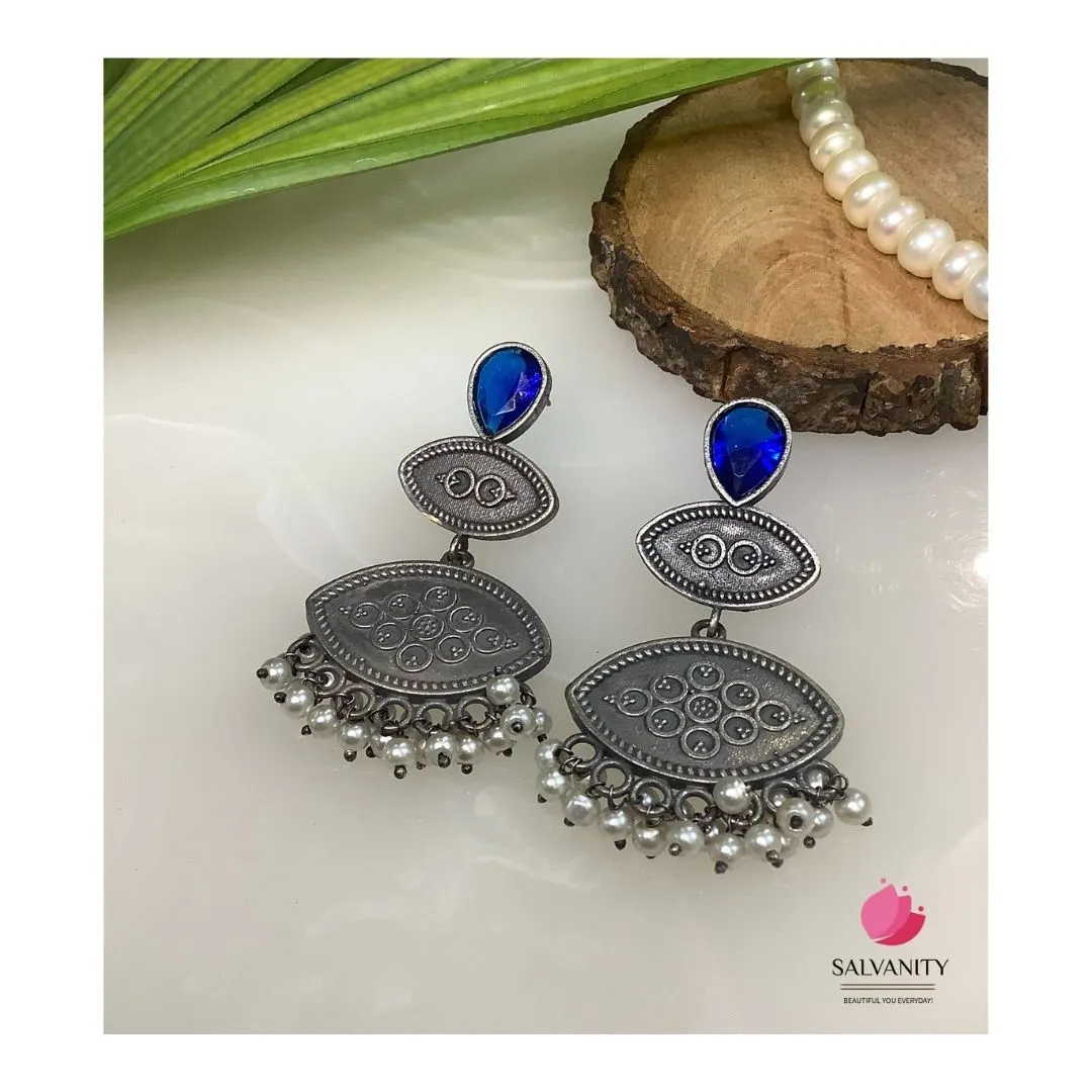 German Silver Royal Eyes Earrings