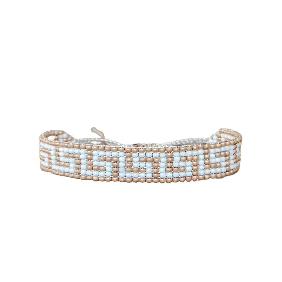 Glow By Rula Akhdar Handmade For Women Meander Bead Bracelet