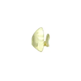 Gold Fan Shape Statement Adjustable Ring