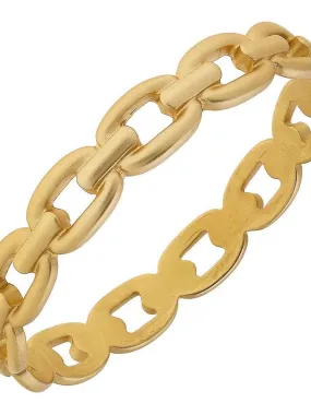 Gold Frozen Chain Bangle Bracelet