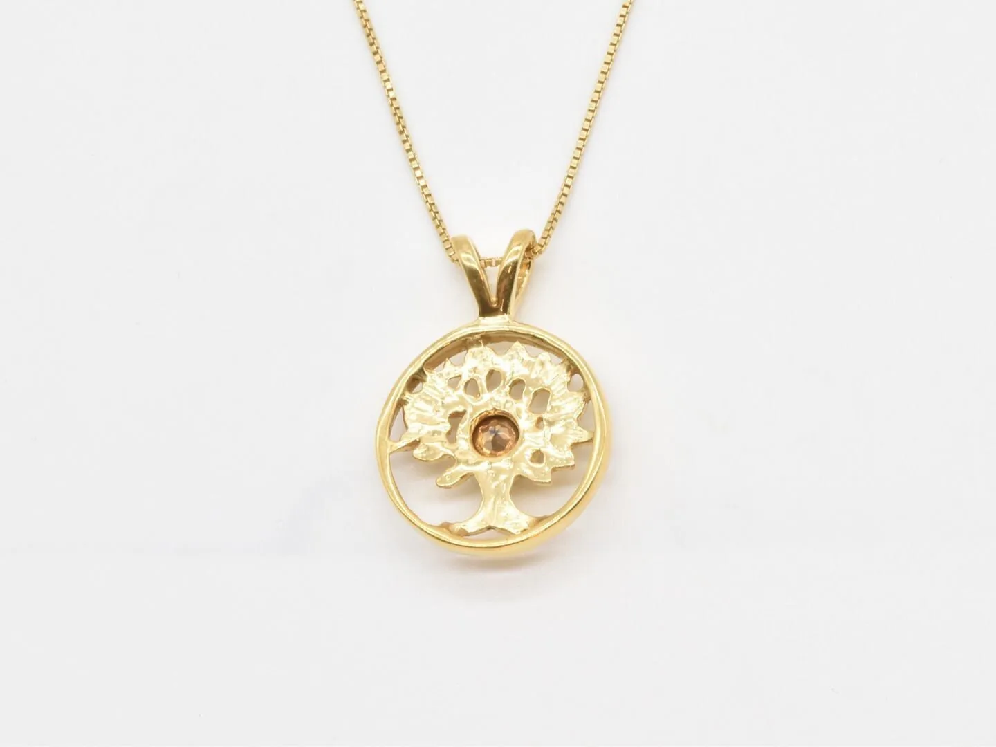 Gold Tree of Life Pendant - Mystic Topaz Tree Pendant, Purple Tree Necklace
