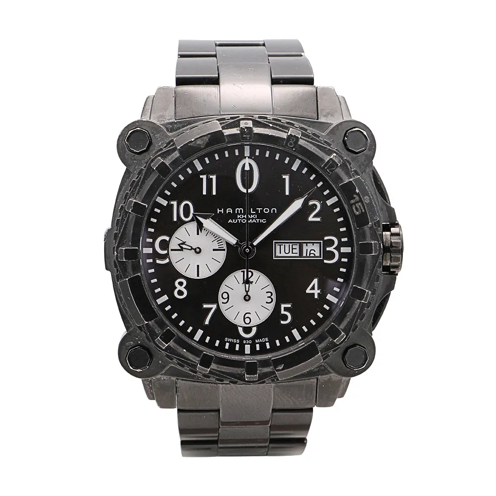 Hamilton Khaki Navy Below Zero Black PVD Day-Date 46mm Automatic (Preowned)