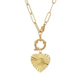 Heart Eye Necklace Gold