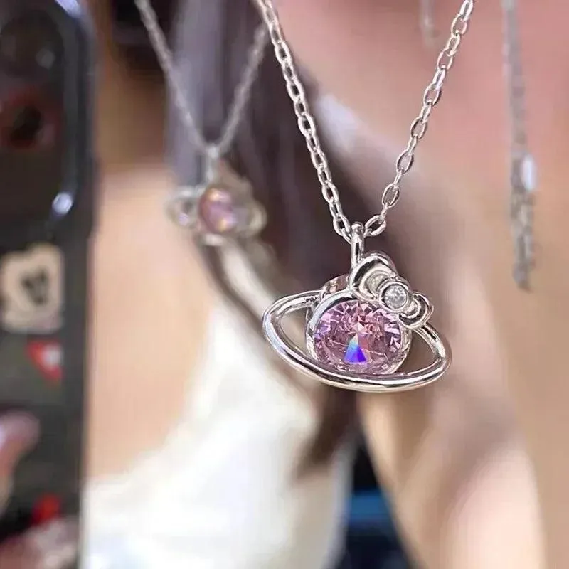 Hello Kitty Zircon Pendant: Sparkling Elegance & Whimsical Charm