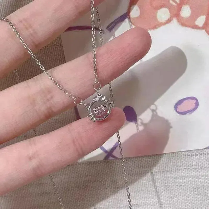 Hello Kitty Zircon Pendant: Sparkling Elegance & Whimsical Charm