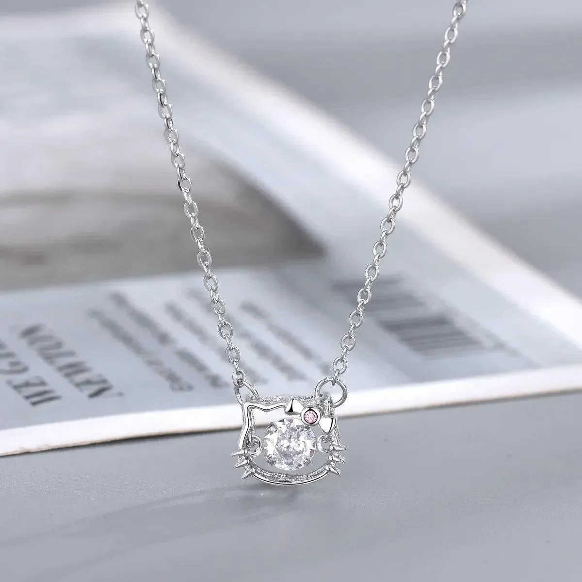 Hello Kitty Zircon Pendant: Sparkling Elegance & Whimsical Charm