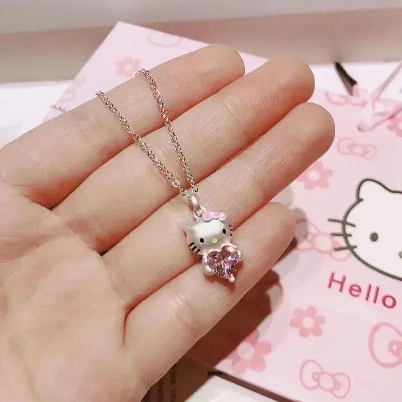 Hello Kitty Zircon Pendant: Sparkling Elegance & Whimsical Charm
