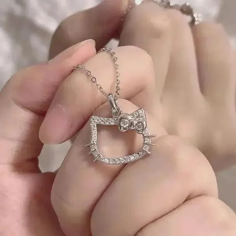 Hello Kitty Zircon Pendant: Sparkling Elegance & Whimsical Charm