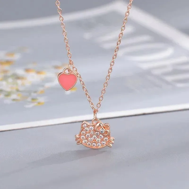 Hello Kitty Zircon Pendant: Sparkling Elegance & Whimsical Charm