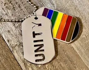 Inclusion Stainless Steel "UNITY" Pride Dog Tags