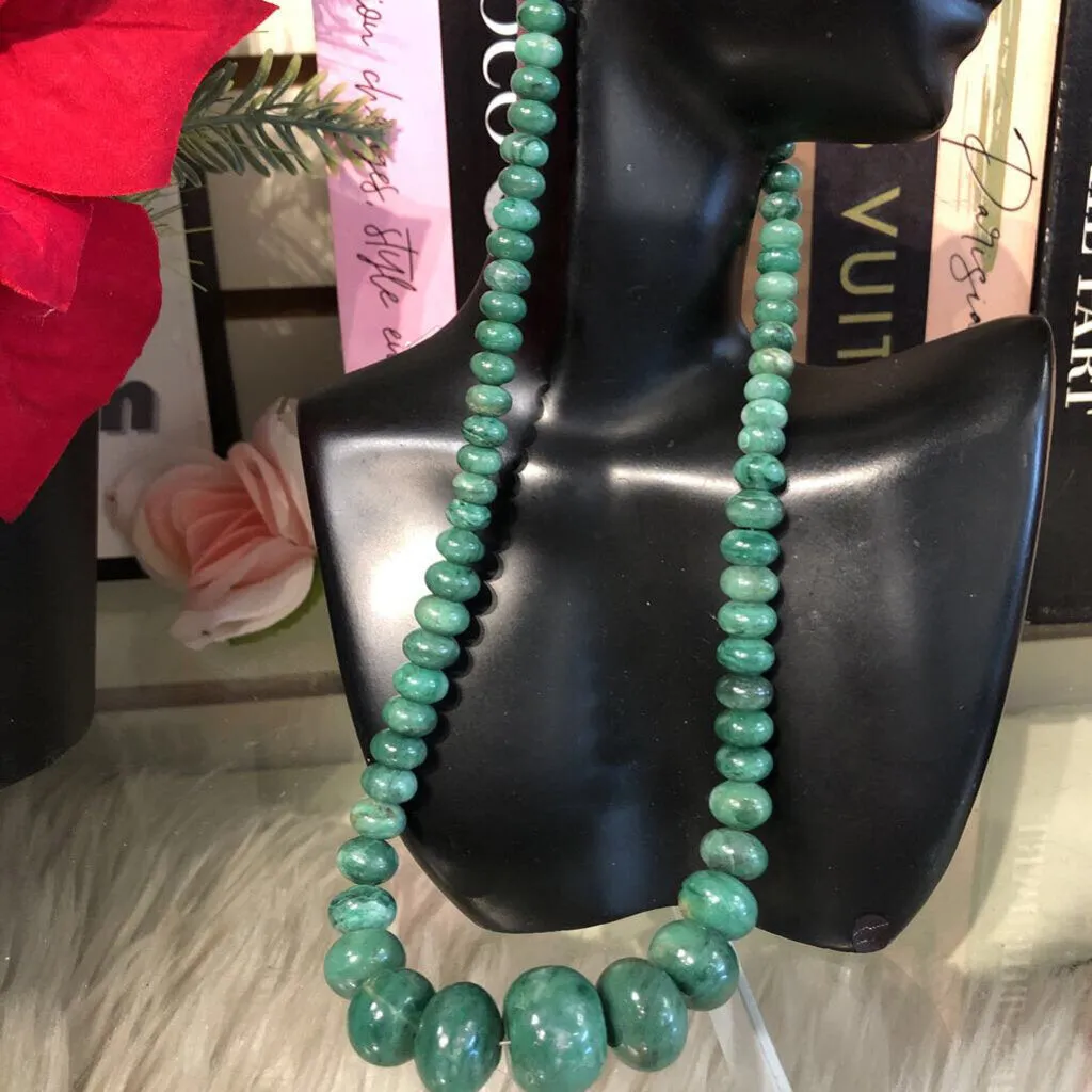 JADE 925 STERLING BEADED NECKLACE