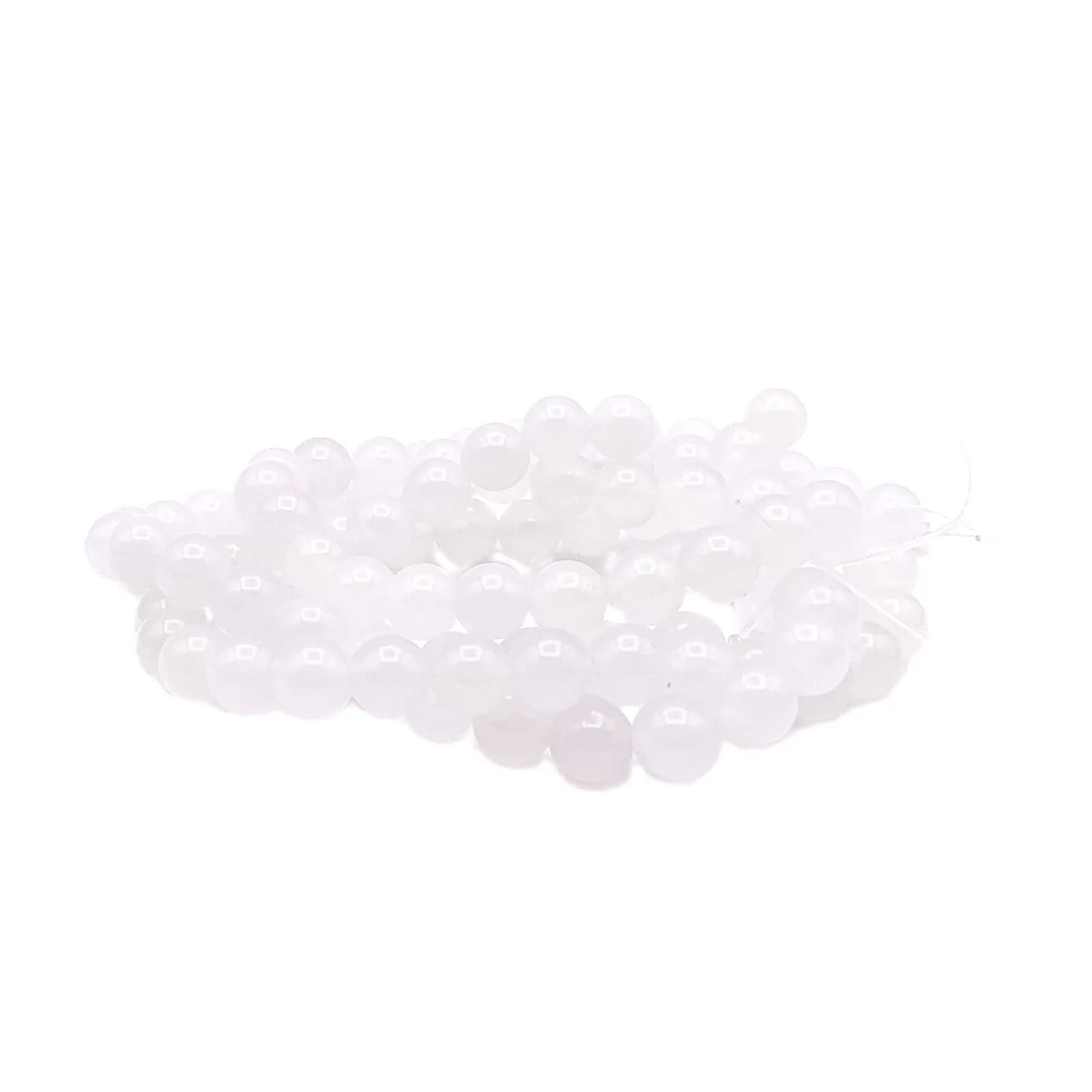Jade White AAA 9mm Smooth Rounds Bead Strand