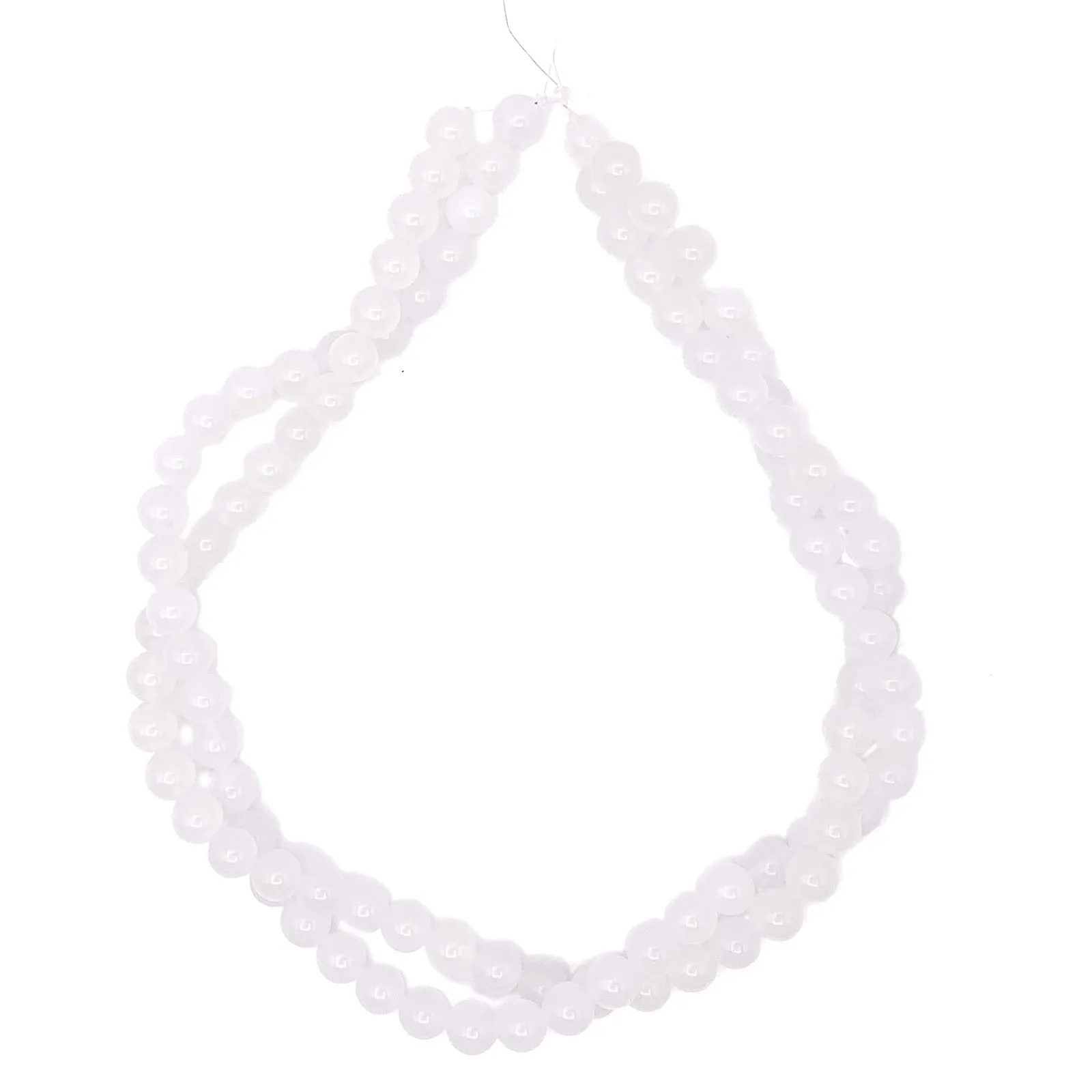 Jade White AAA 9mm Smooth Rounds Bead Strand