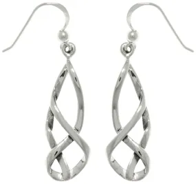 Jewelry Trends Sterling Silver Celtic Balance Knot Dangle Earrings