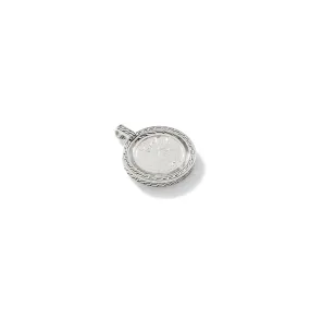 John Hardy Mens Classic Chain Sterling Silver 24mm Round Pendant