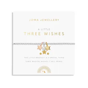 Kids A Little Three Wishes Silver Gold & Rose Gold Plated Bracelet C772