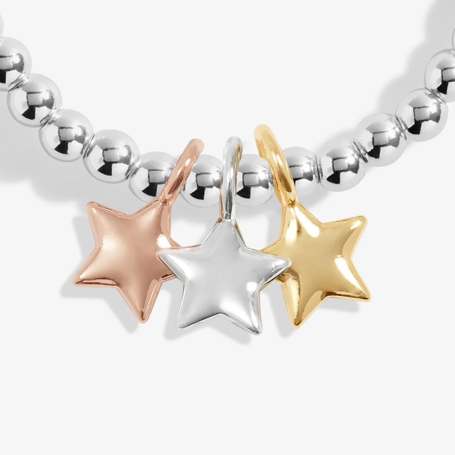 Kids A Little Three Wishes Silver Gold & Rose Gold Plated Bracelet C772