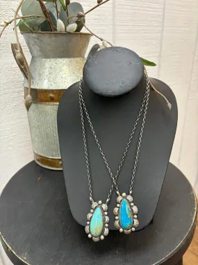 Kingman Turquoise Navajo Handmade Necklace