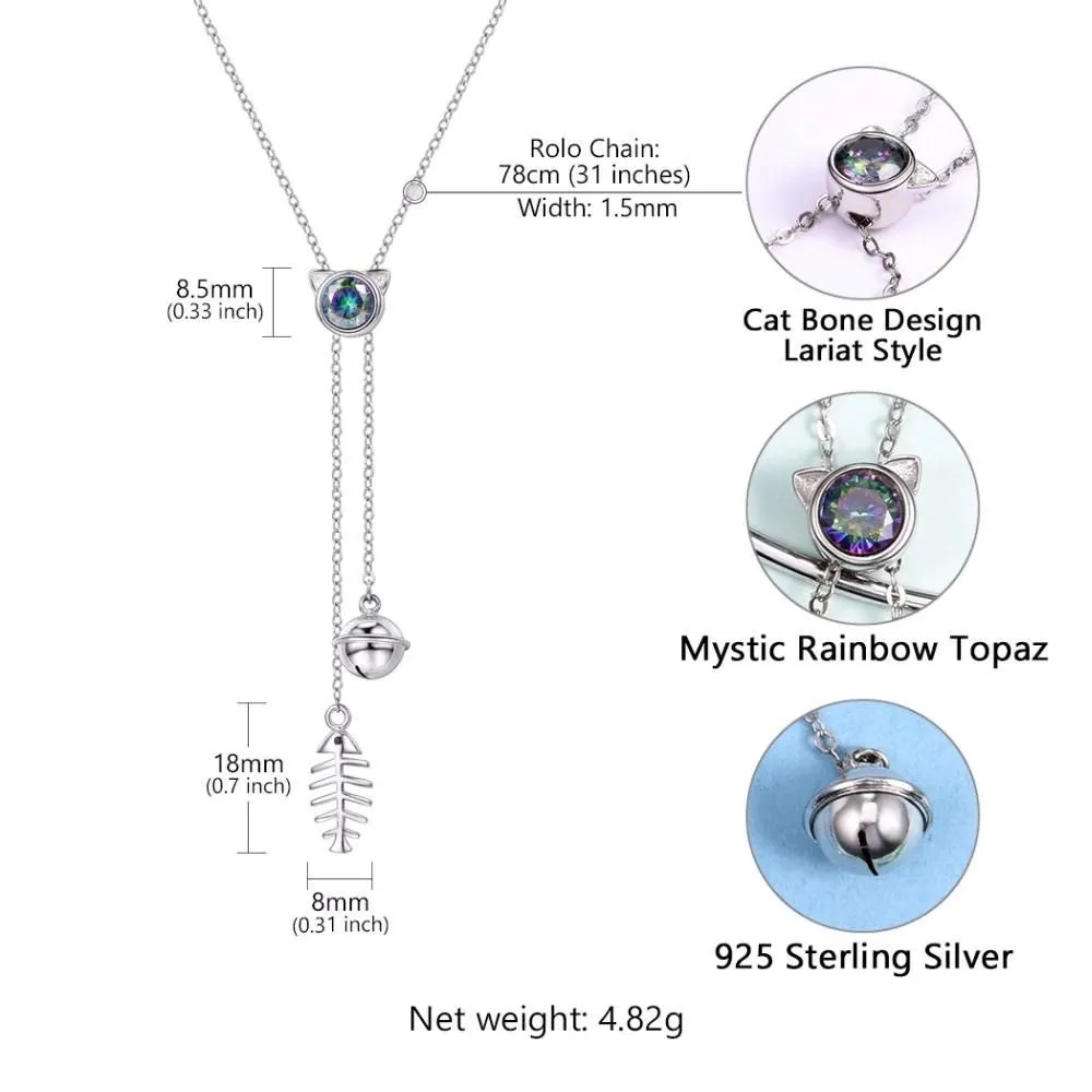 Lariat cat necklace
