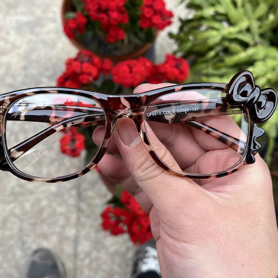 Leopard Print Kitty Glasses SK322