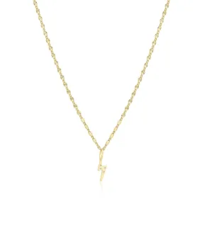 Lightnight Bolt Stamp Chain Necklace
