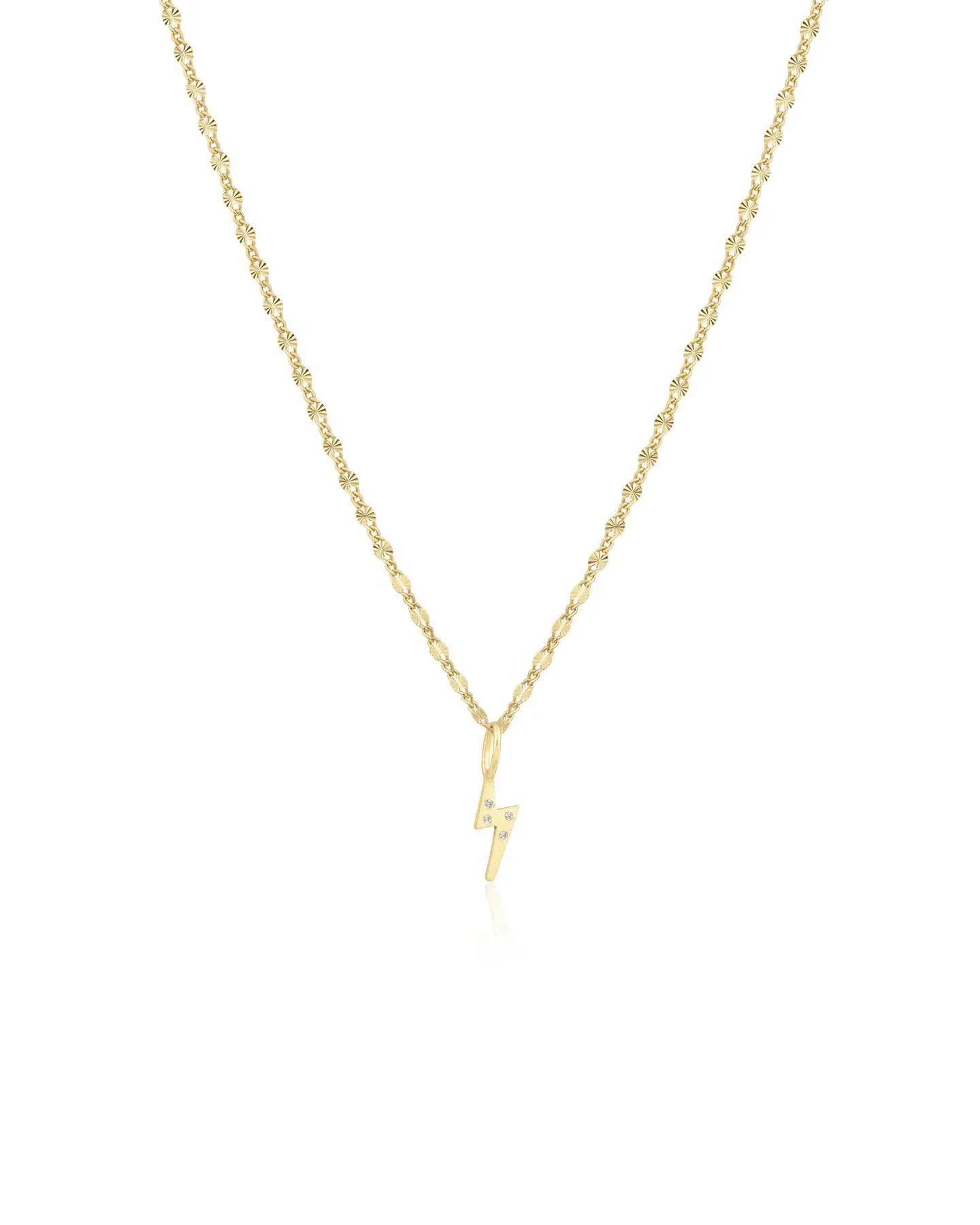 Lightnight Bolt Stamp Chain Necklace