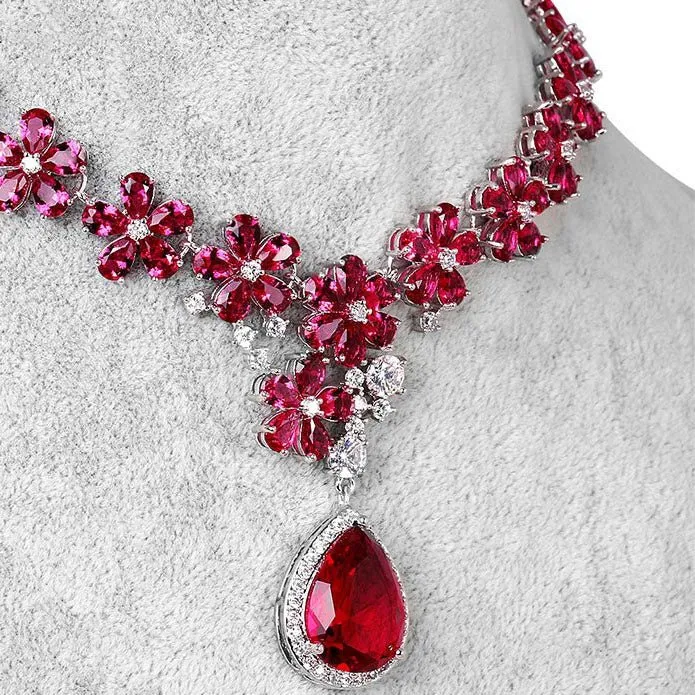 Luxy Moon Water Drop Cubic Zirconia Wedding Jewelry Sets