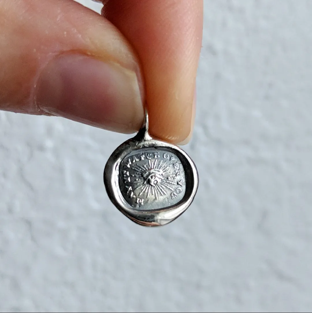 May It Watch Over You Wax Seal Necklace