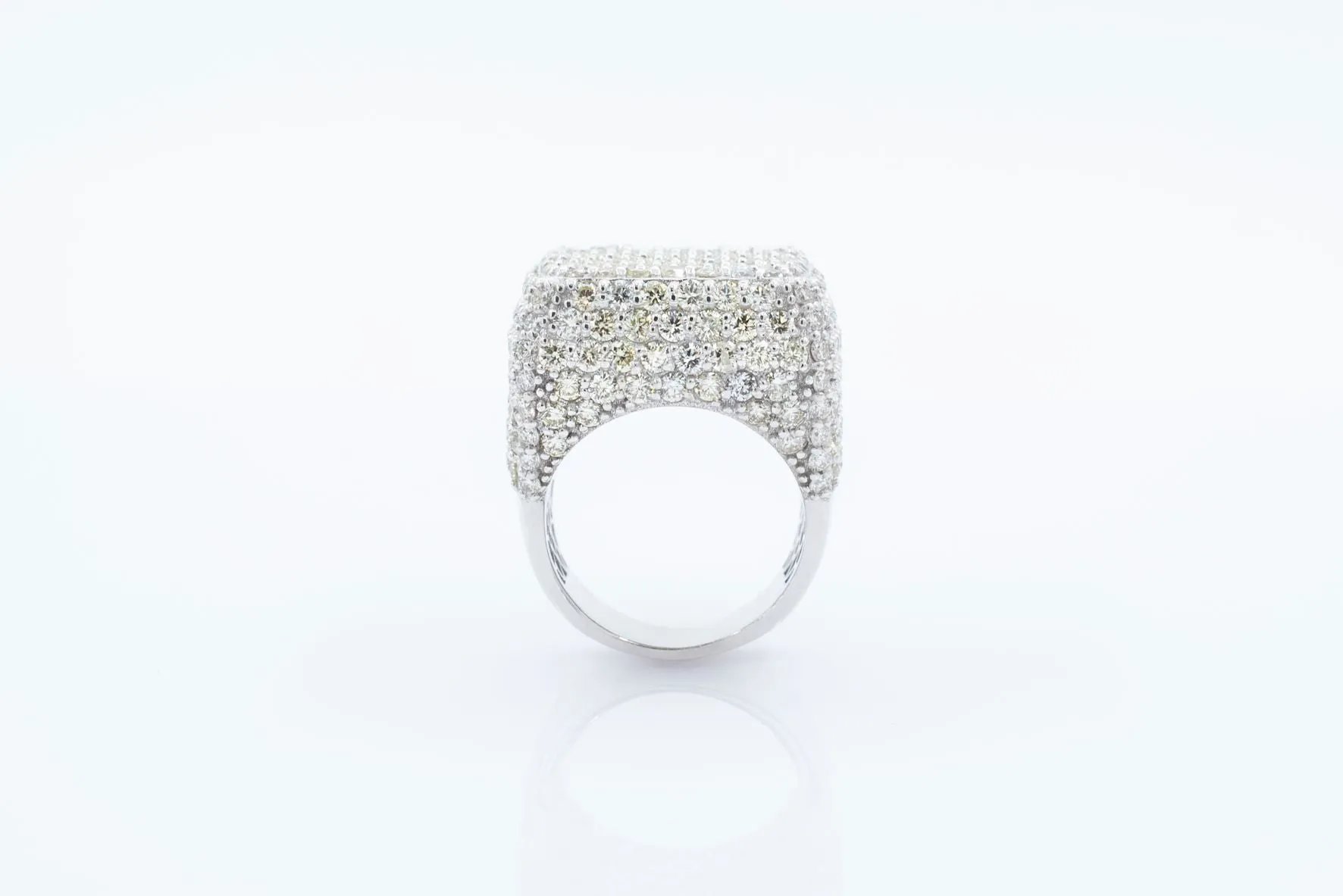 Men's Square/Cushion Pave Diamond Ring.